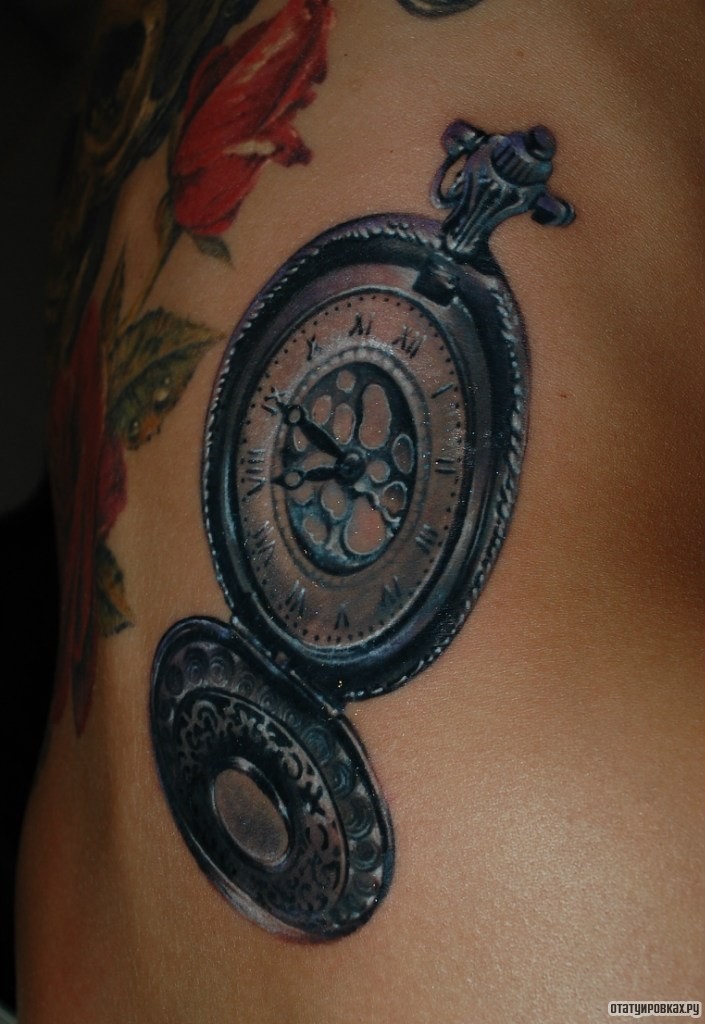 Фотография татуировки под названием «Часы карманные»