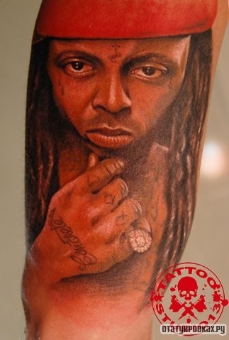 Фотография татуировки под названием «Портрет человека, тату фаната»