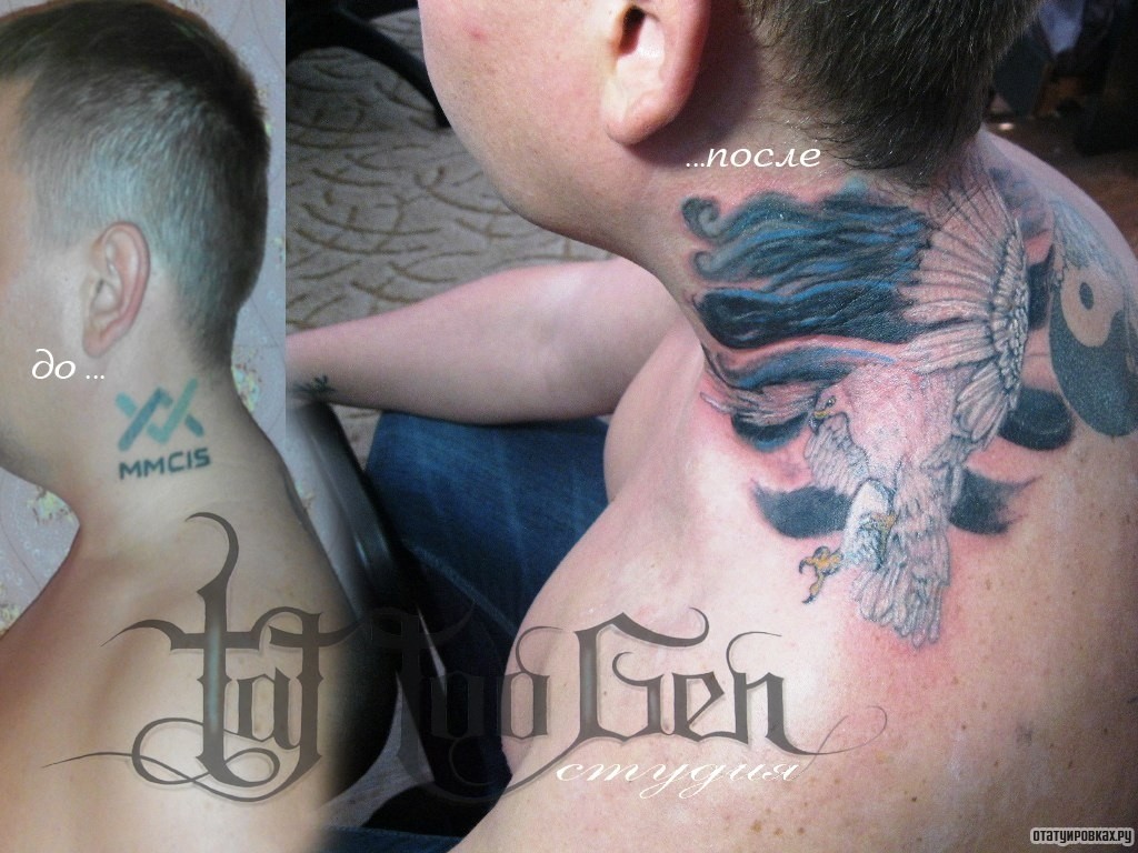 Фотография татуировки под названием «Белый орел»
