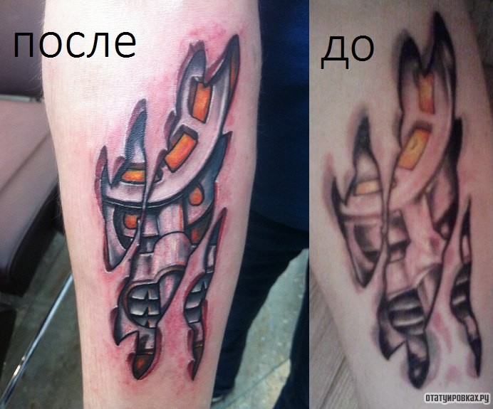 Фотография татуировки под названием «Механизны под кожей»
