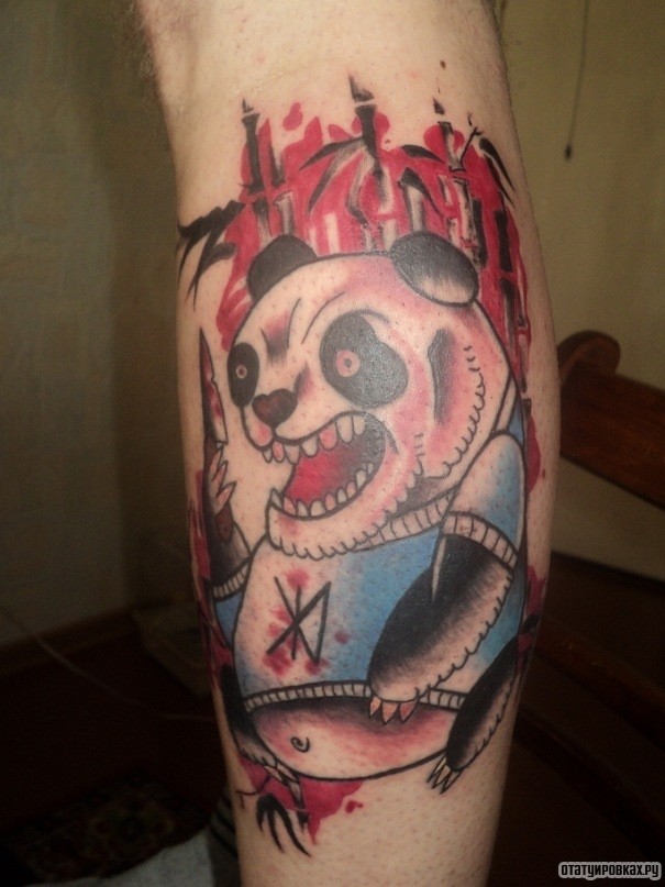 Фотография татуировки под названием «Жуткая панда»