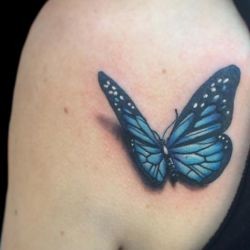 Бабочка  на плече (на руке)