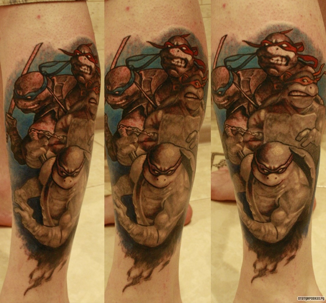 Фотография татуировки под названием «Черепашки ниндзя»