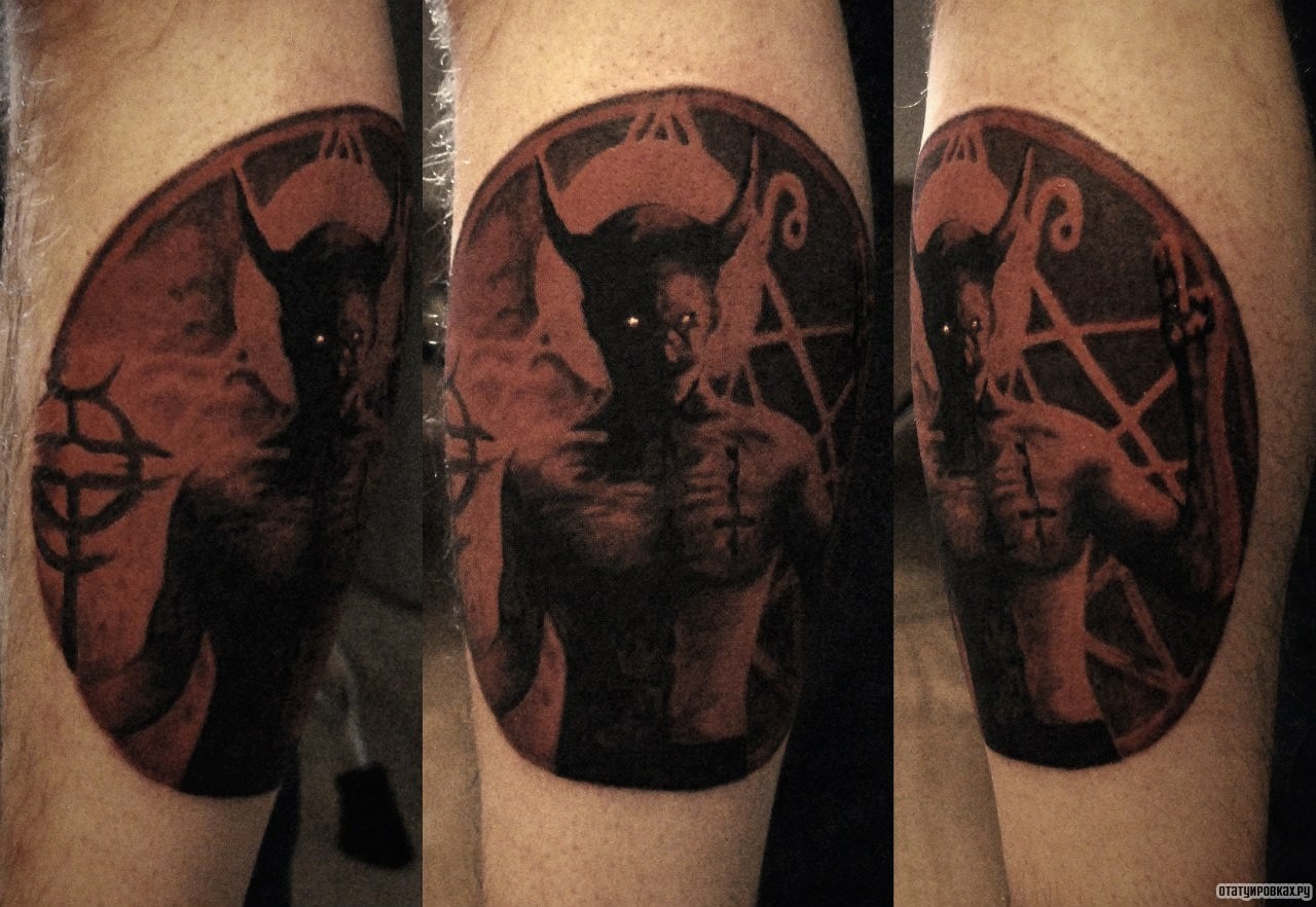 Фотография татуировки под названием «Деявол»