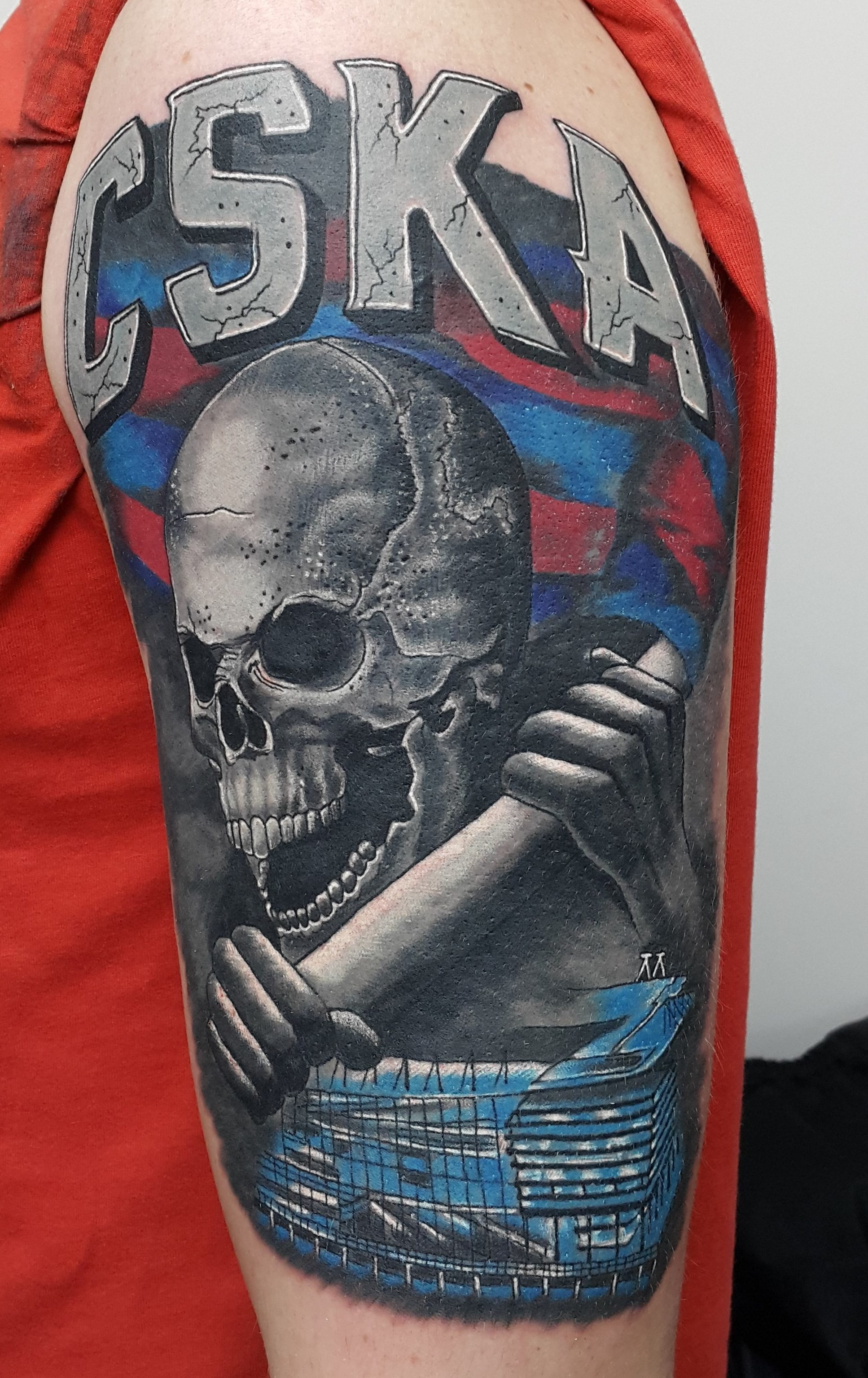 Фотография татуировки под названием «CSKA»