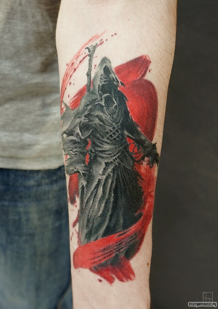 Фотография татуировки под названием «Смерть»