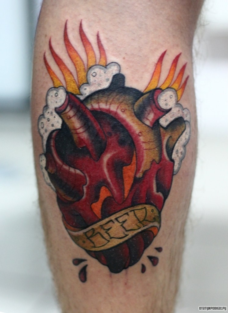 Фотография татуировки под названием «Сердце»