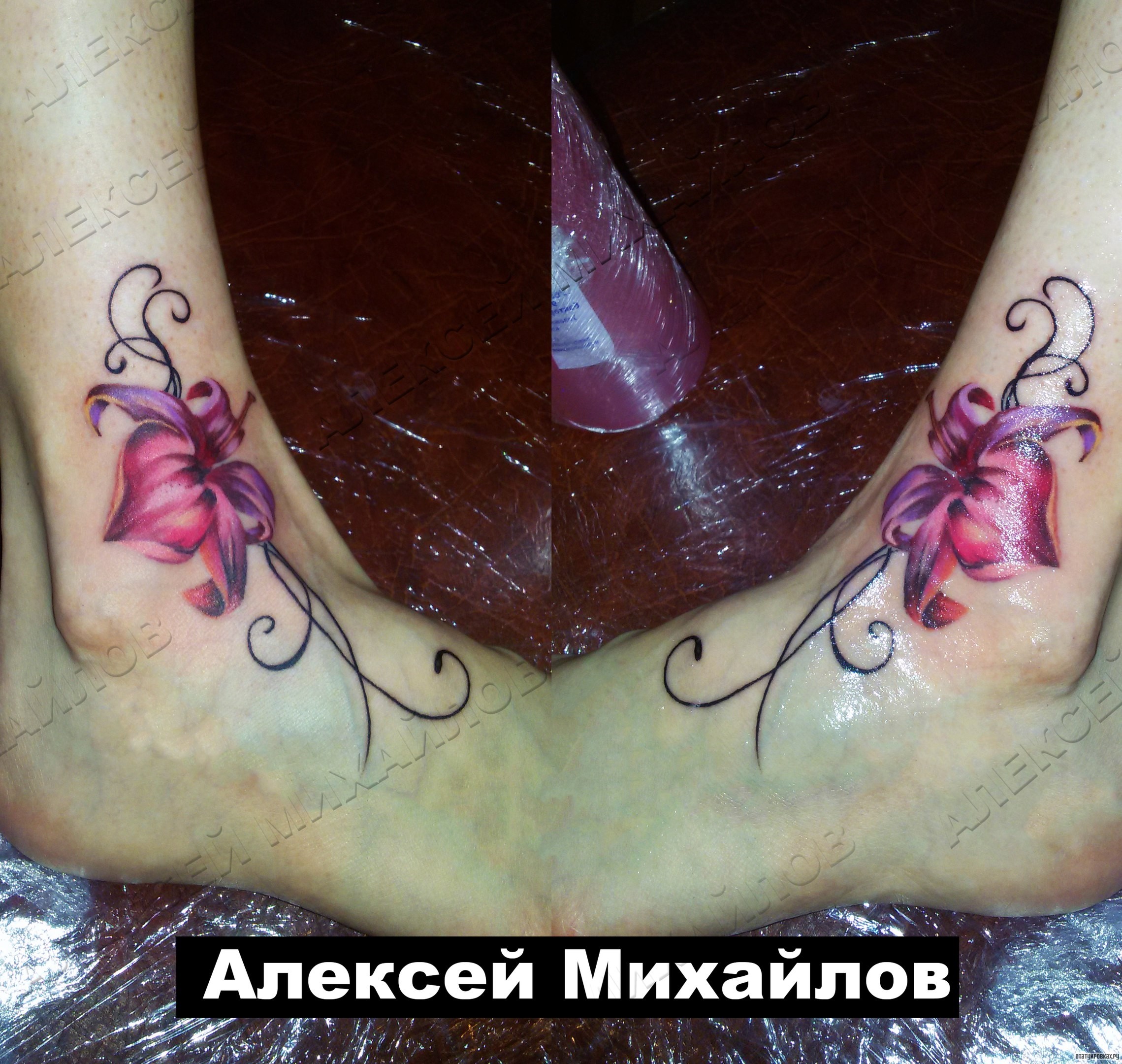 Фотография татуировки под названием «Узор цветы»