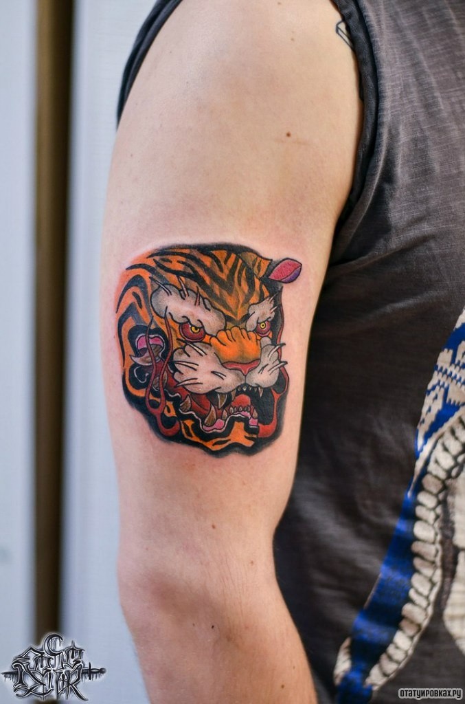 Фотография татуировки под названием «Тигр японский»