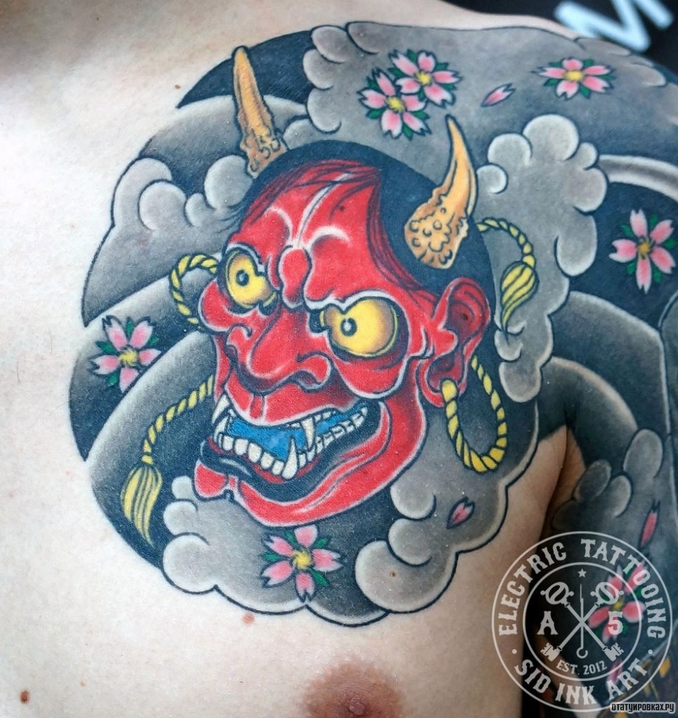 Фотография татуировки под названием «Демон японский»