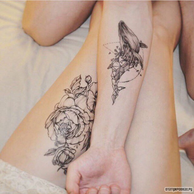 Фотография татуировки под названием «Кит»