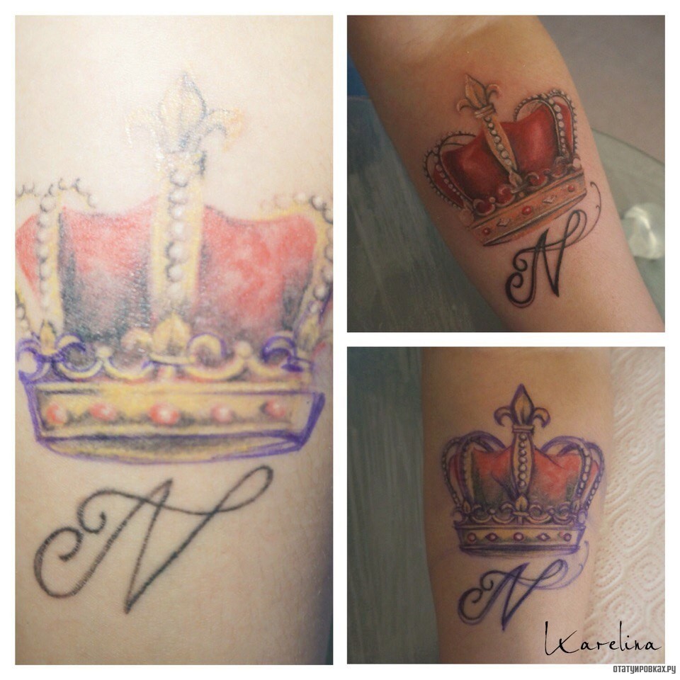 Фотография татуировки под названием «Короны»