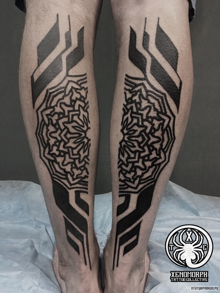 Фотография татуировки под названием «Мандала и блек ворк узоры»