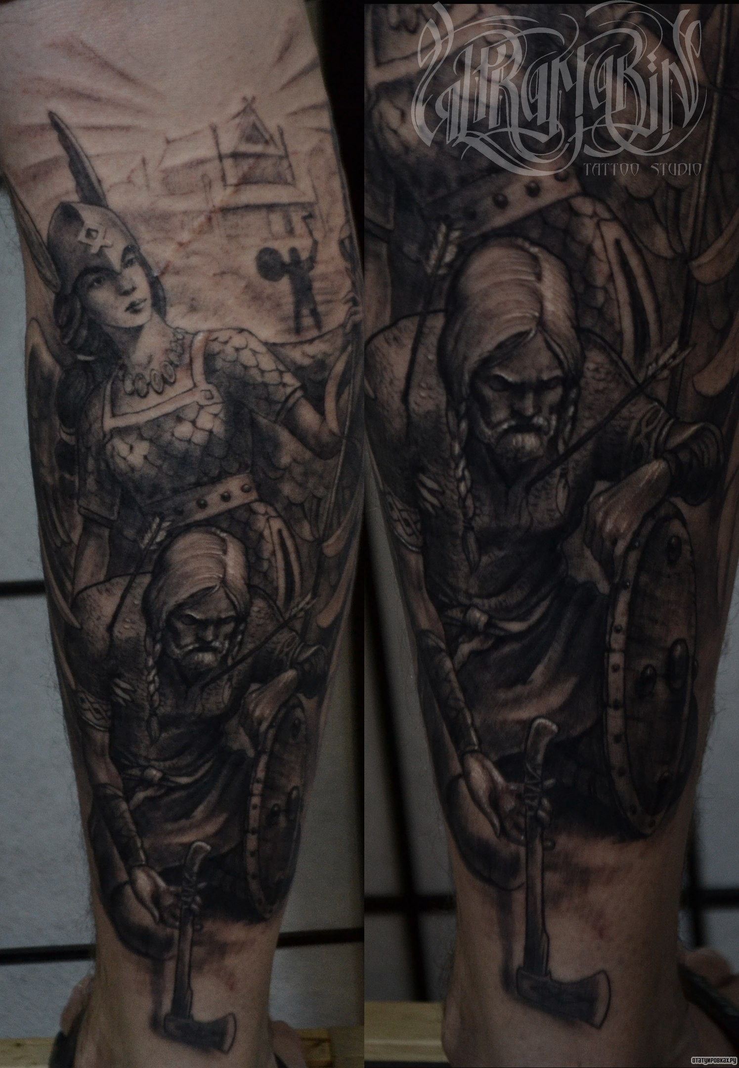 Фотография татуировки под названием «Викинги»