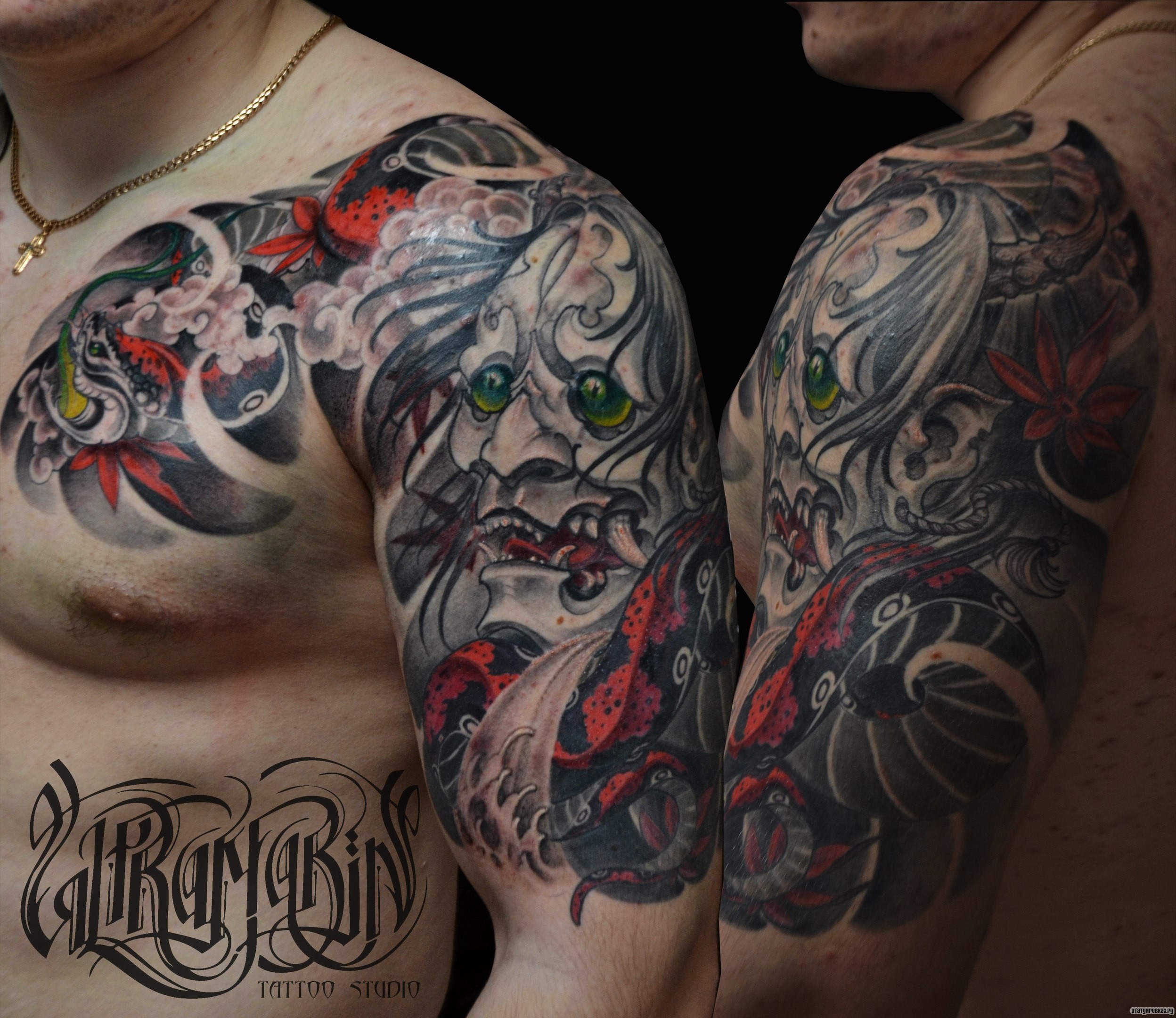 Фотография татуировки под названием «Японский демон»