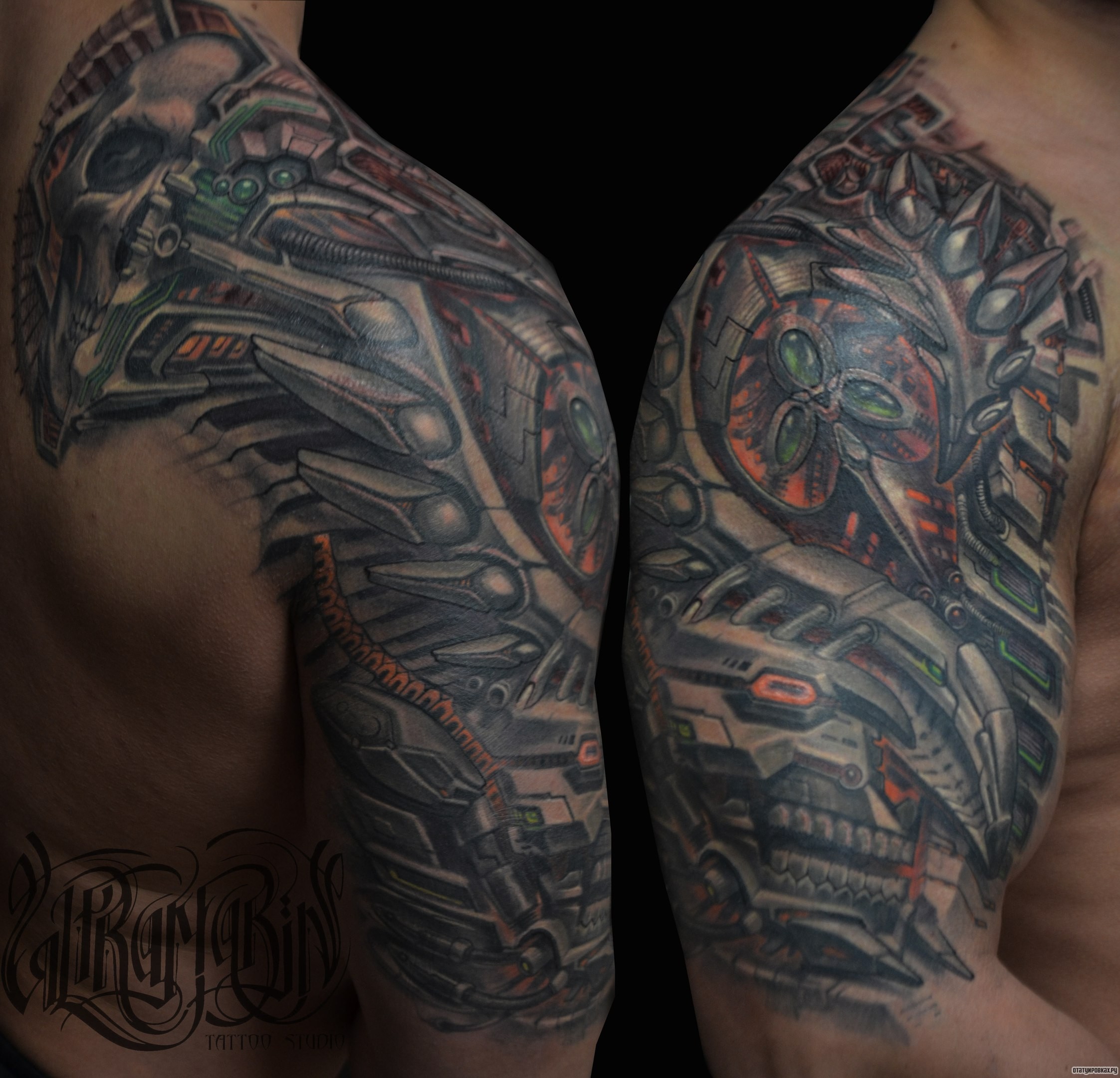 Фотография татуировки под названием «Автоматика на плече»