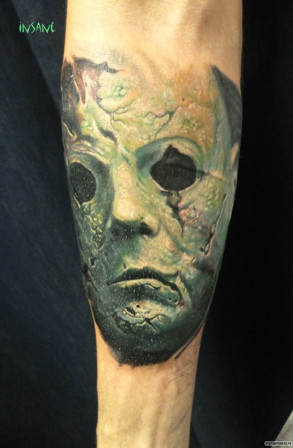 Фотография татуировки под названием «Маска жуткая»