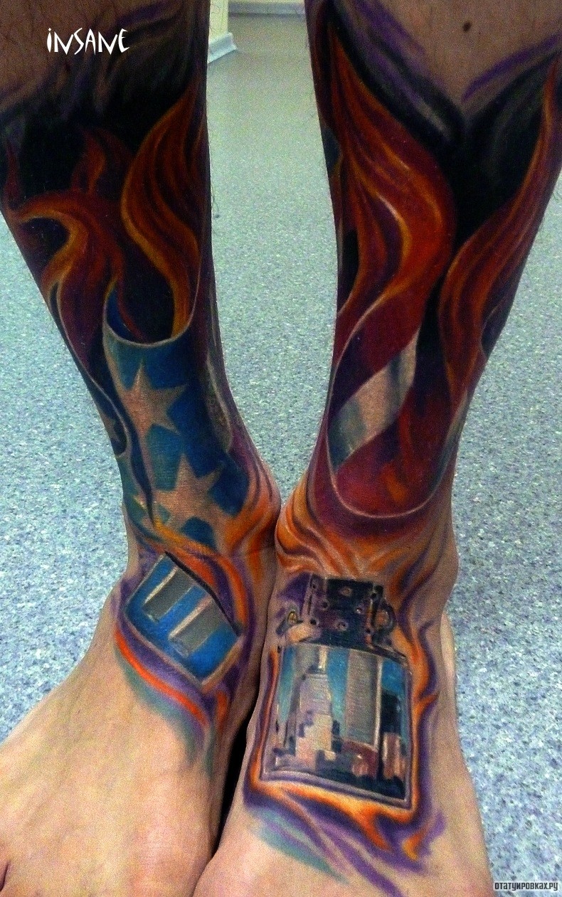Фотография татуировки под названием «Зажигалка бензиновая»