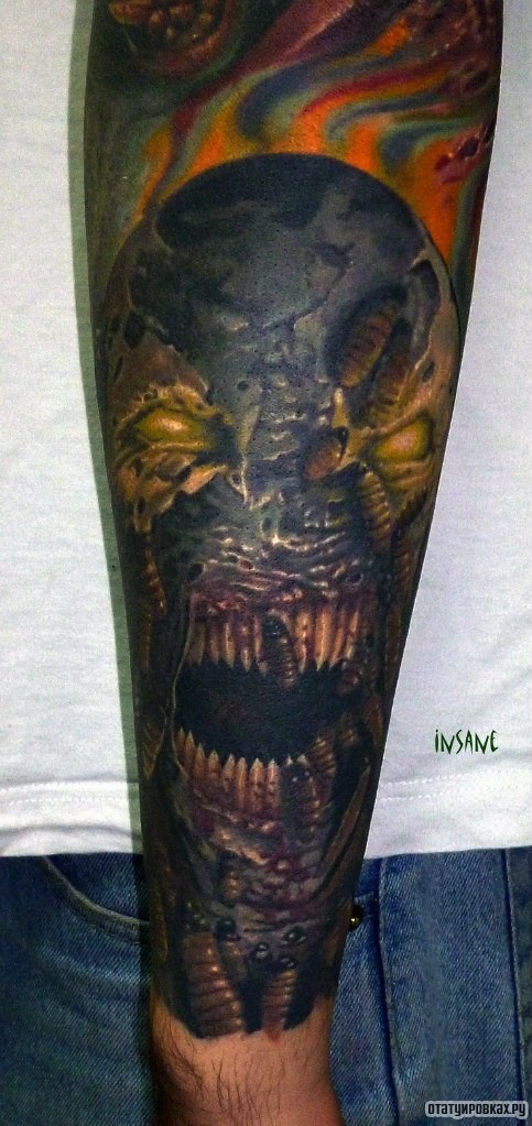 Фотография татуировки под названием «Жуткая тату демона»