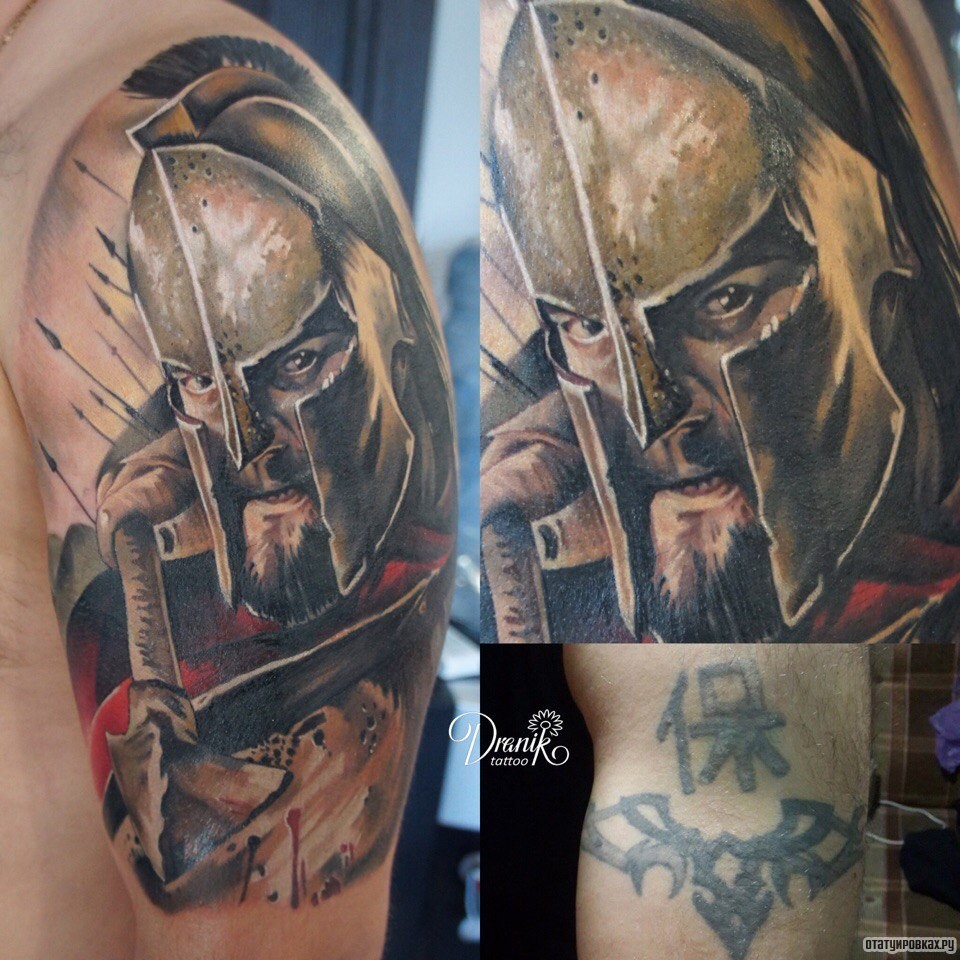 Фотография татуировки под названием «Воин гладиатор»