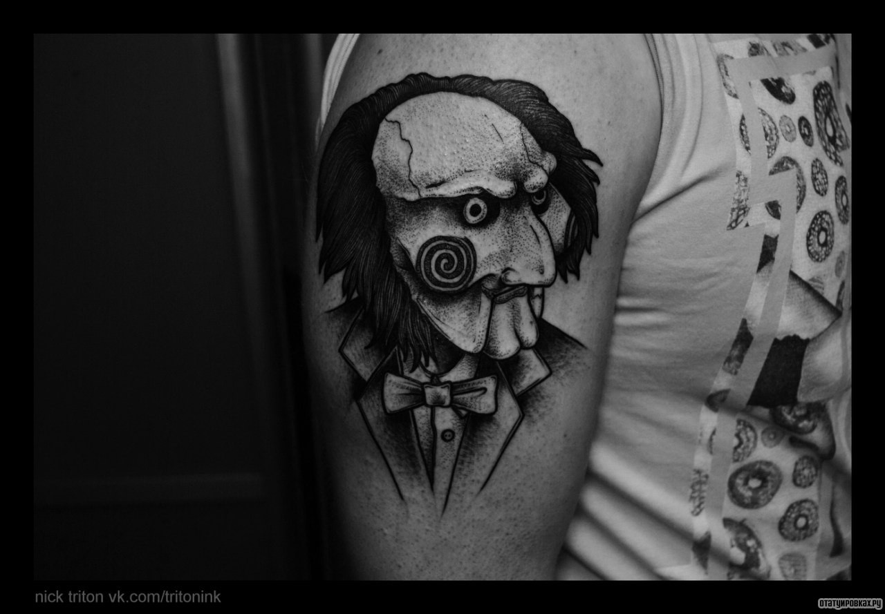 Фотография татуировки под названием «Клоун жуткий»