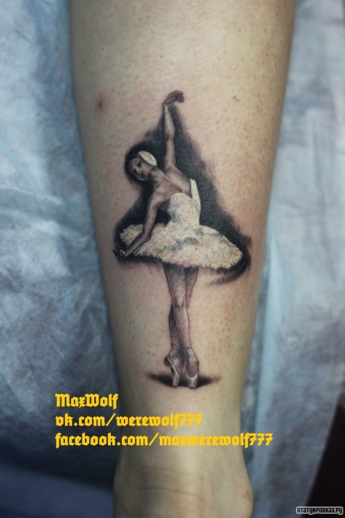 Фотография татуировки под названием «Балерина»