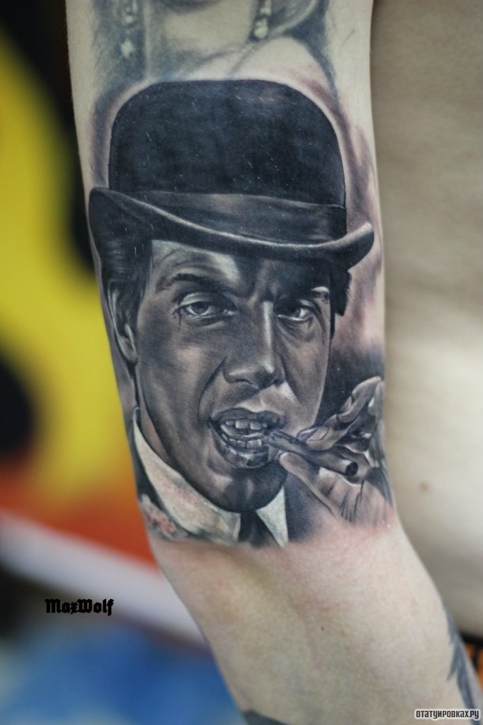 Фотография татуировки под названием «Андриано челентано с сигаретой»