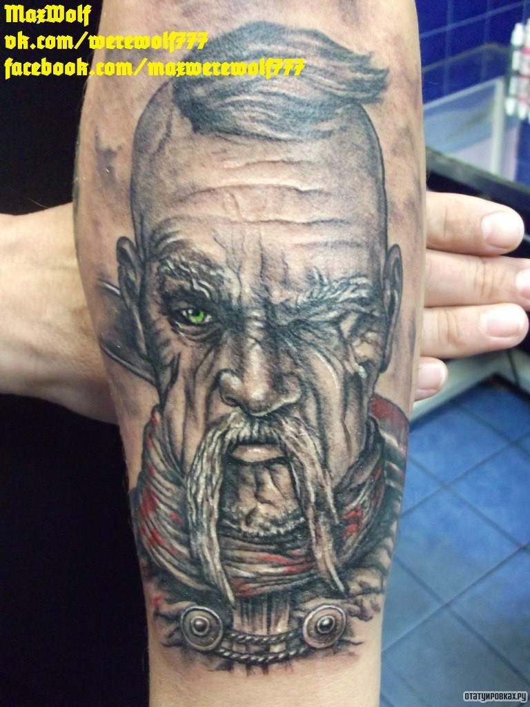 Фотография татуировки под названием «Татарин»