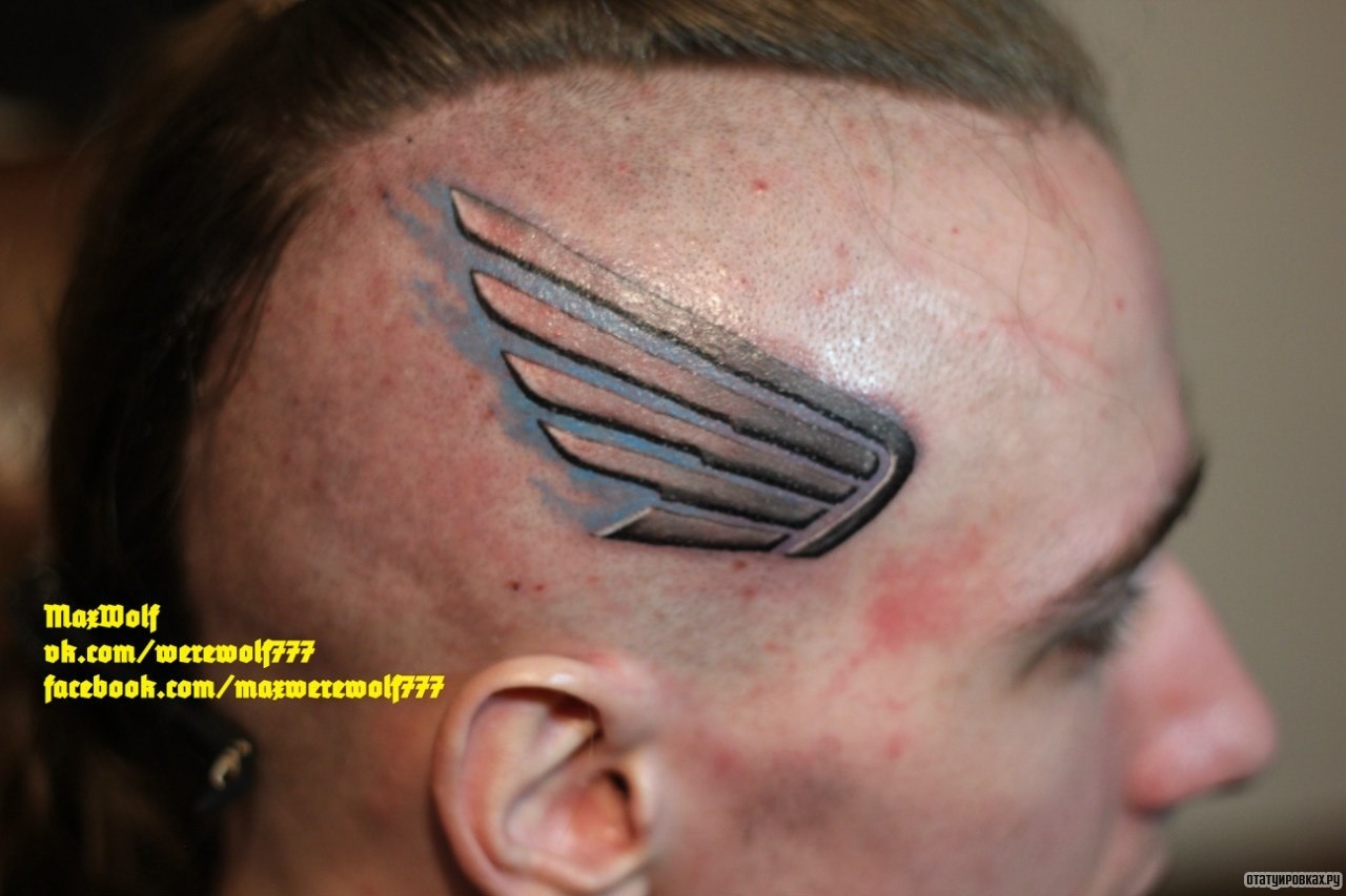 Фотография татуировки под названием «Крыло»