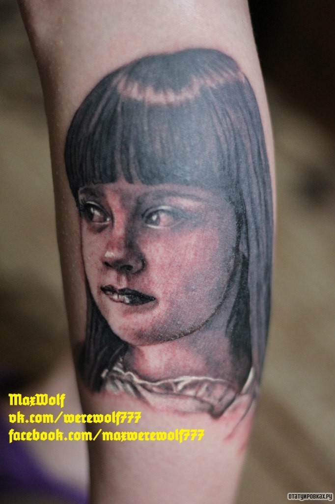 Фотография татуировки под названием «Портрет девочки»