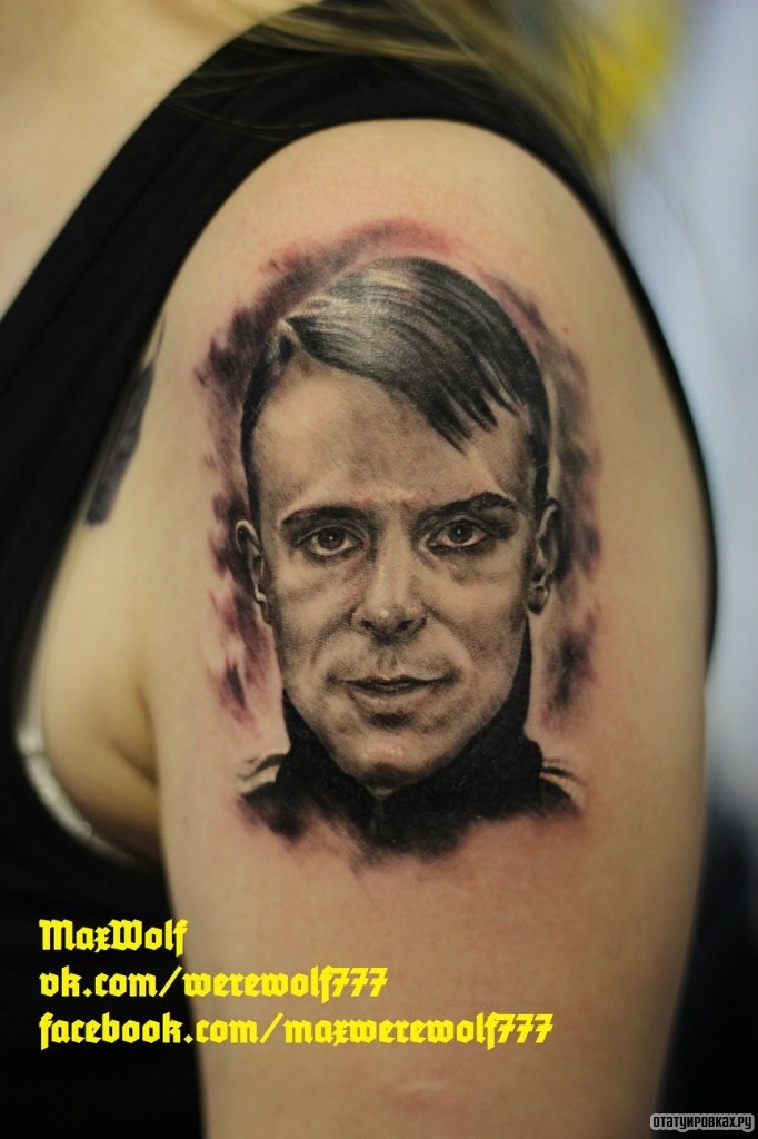 Фотография татуировки под названием «Портрет человека парня»