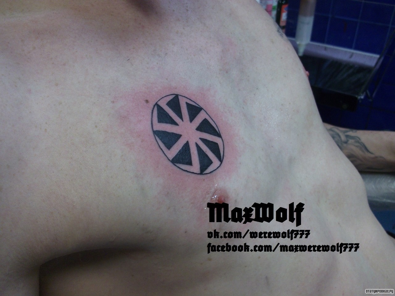 Фотография татуировки под названием «Коловрат узор»