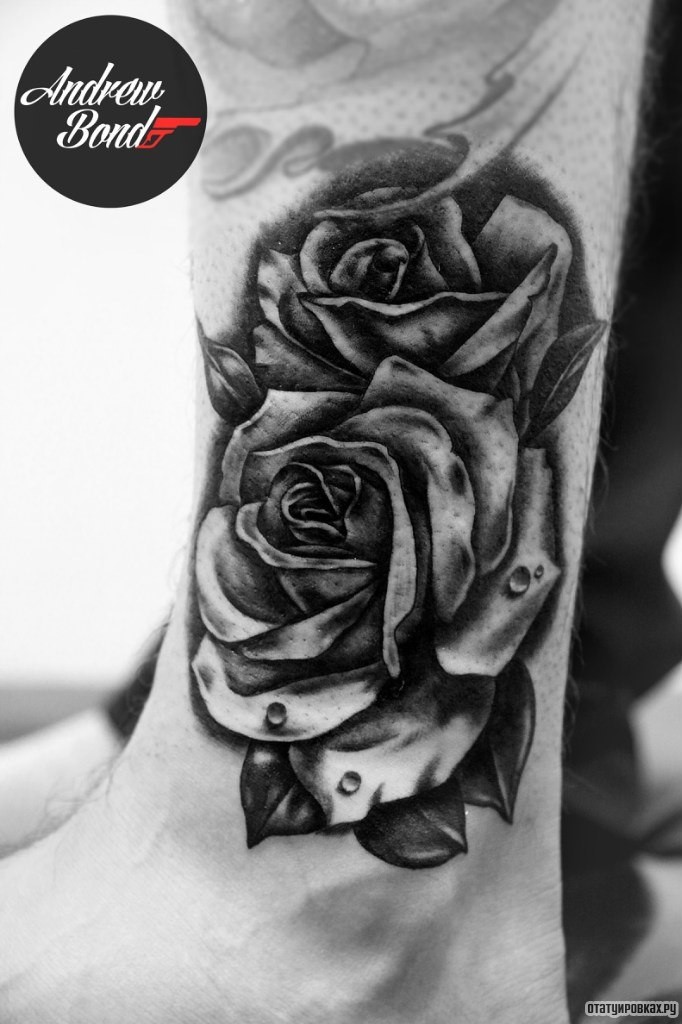 Фотография татуировки под названием «Розы две»
