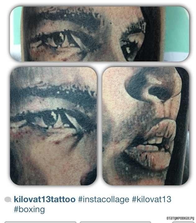 Фотография татуировки под названием «Пухлые губы портрет»