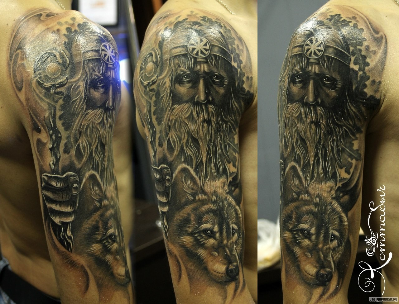 Фотография татуировки под названием «Тату с славянском стиле»