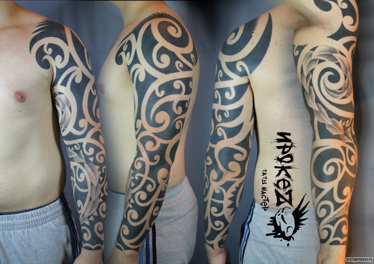 Фотография татуировки под названием «Тату в стиле та-моко»