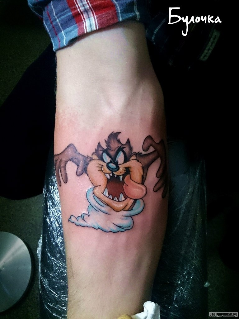 Фотография татуировки под названием «Тасманский дьявол»
