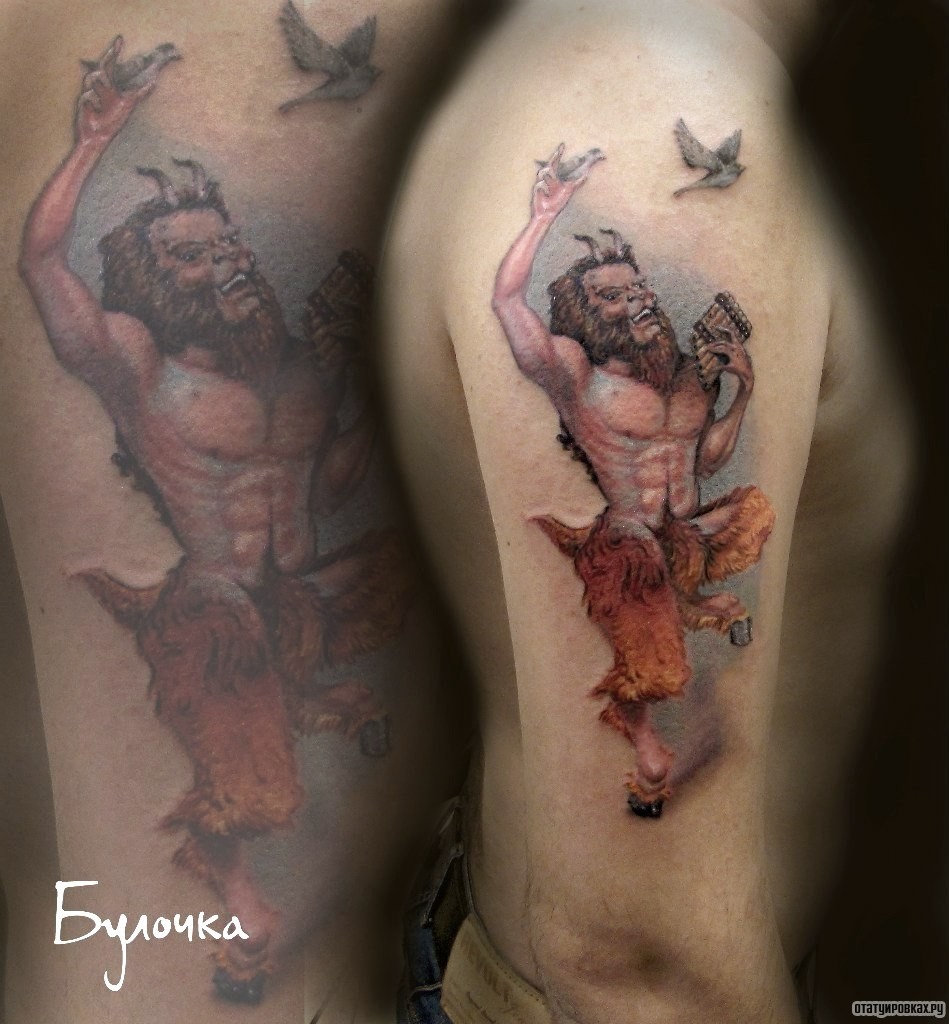 Фотография татуировки под названием «Образ черта»