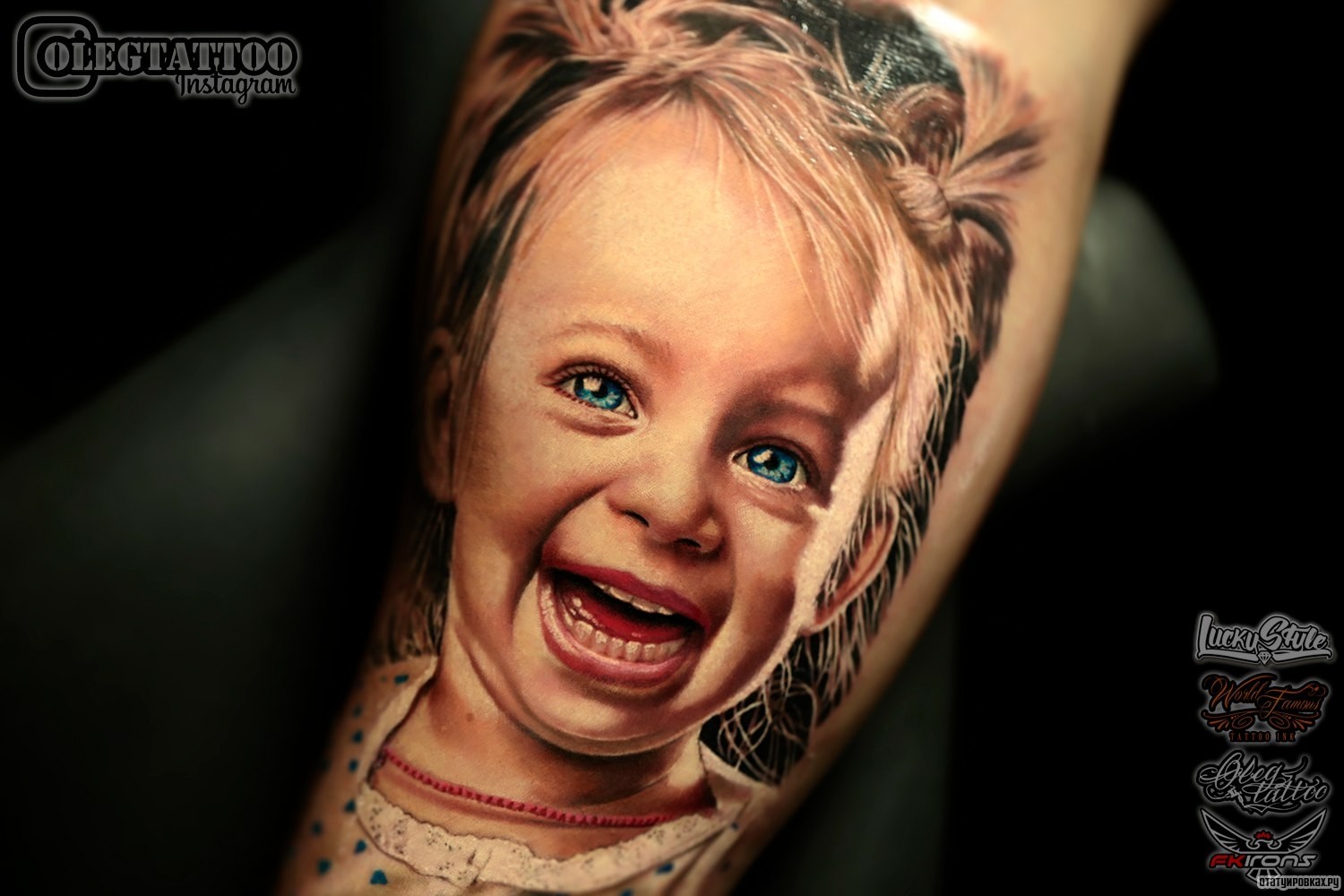 Фотография татуировки под названием «Девочка портрет»