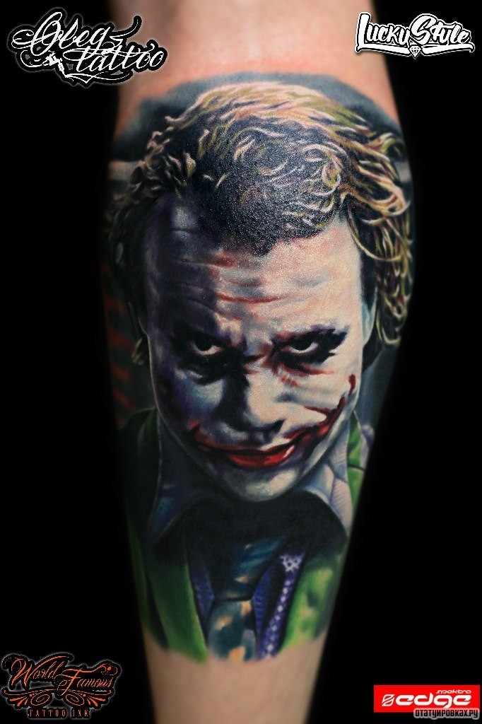 Фотография татуировки под названием «Злой клоун»