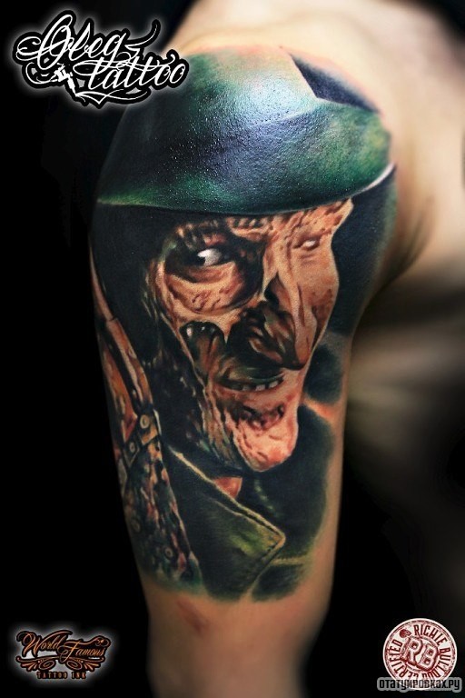 Фотография татуировки под названием «Портрет человека из фильма»