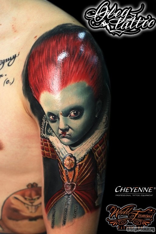 Фотография татуировки под названием «Человек с красными волосами»