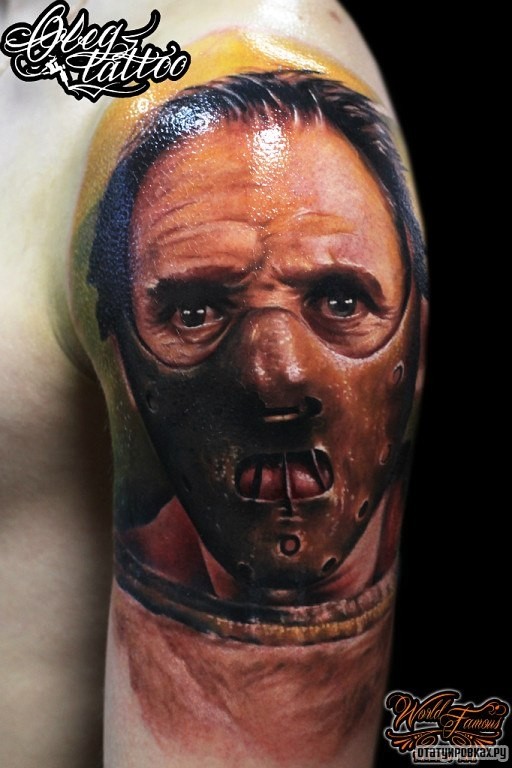 Фотография татуировки под названием «Человек в маске портрет»