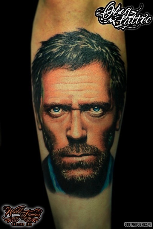 Фотография татуировки под названием «Портрет человека с щетиной»