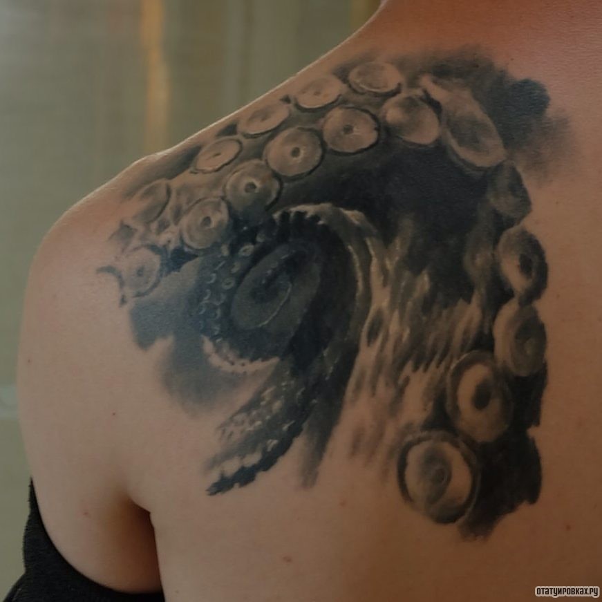 Фотография татуировки под названием «Щупальца осьминога»