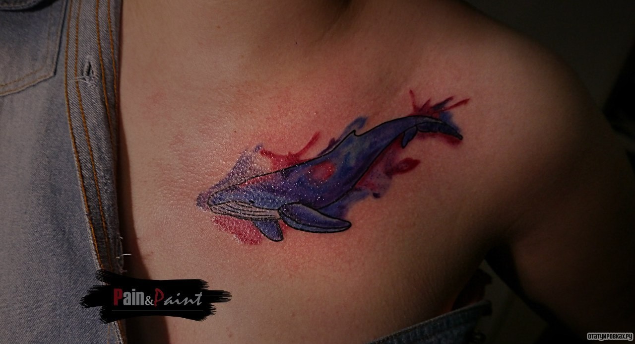Фотография татуировки под названием «Небольшой кил акварель»