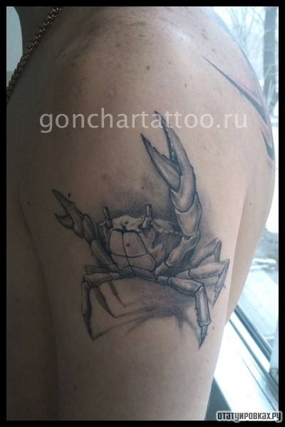 Фотография татуировки под названием «Краб»