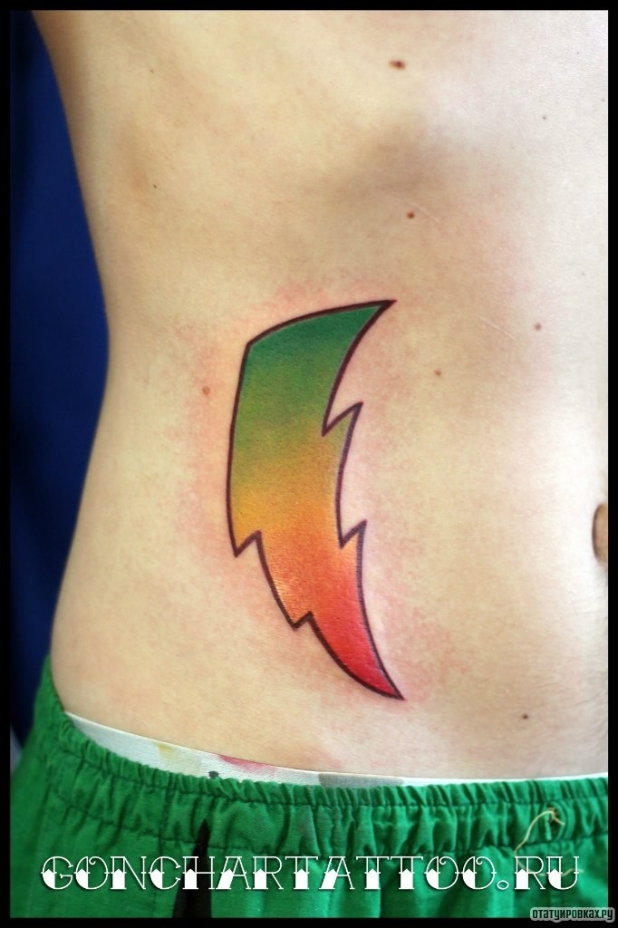 Фотография татуировки под названием «Молния красивая»