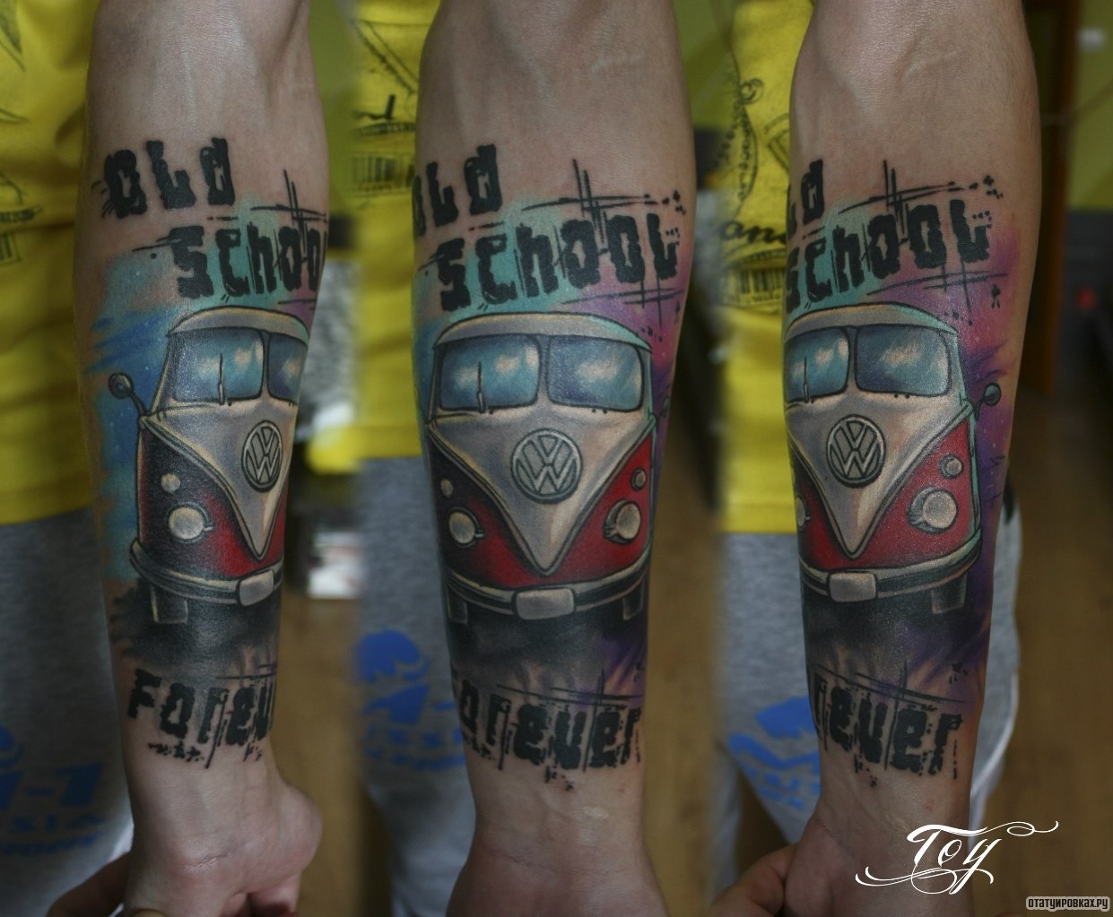 Фотография татуировки под названием «Автомобиль вольксваген»
