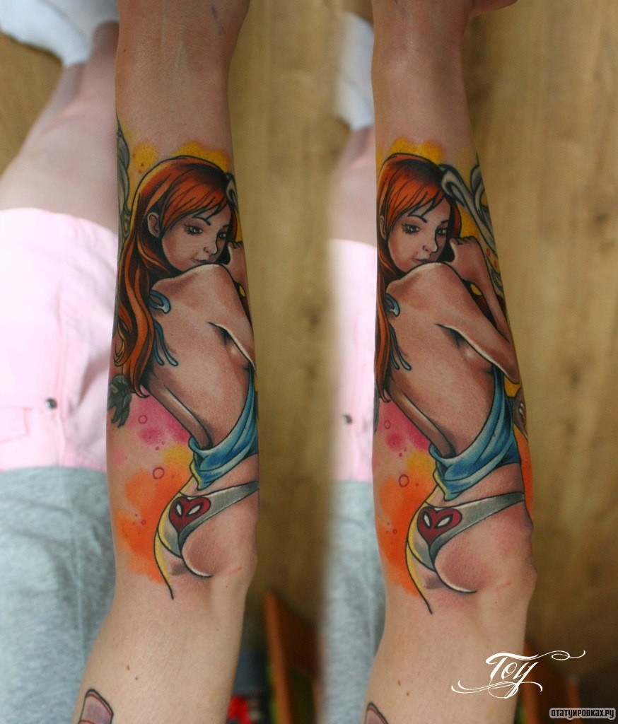 Фотография татуировки под названием «Красивая девушка»